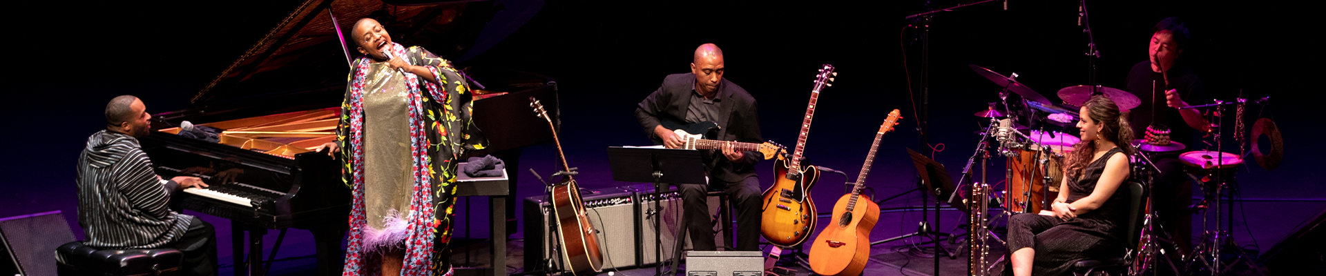 Cecile McLorin Salvant performs on the Royce Hall stage