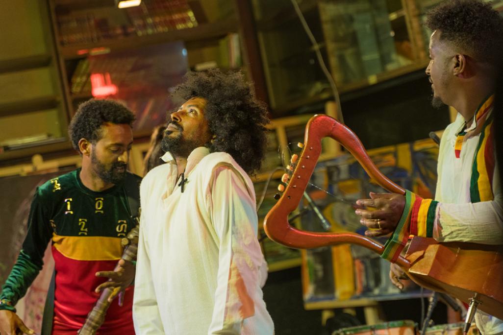 Ethiocolor performs on stage